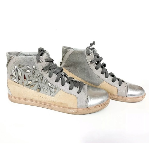 Sam Edelman Silver sneakers size 8.5 - Picture 6 of 8